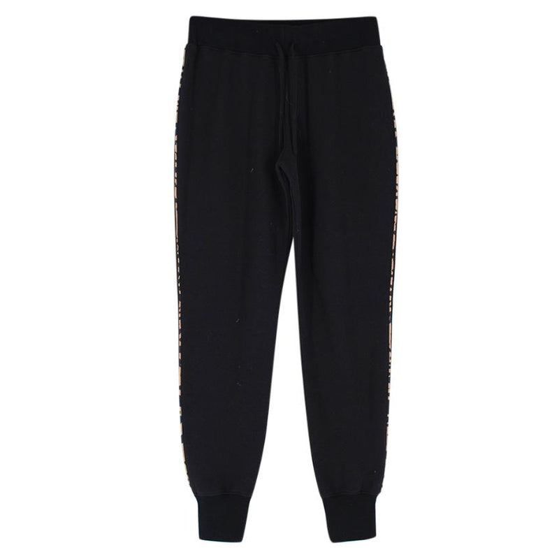 Madeleine Thompson Black & Leopard Cotton Joggers