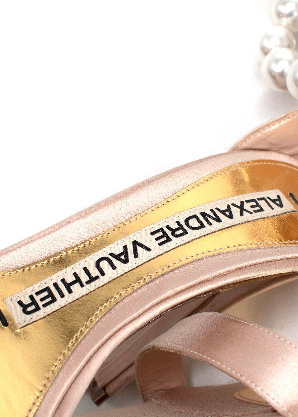 Alexandre Vauthier Coco Faux Pearl And Crystal-embellished Pvc And Suede Sandals