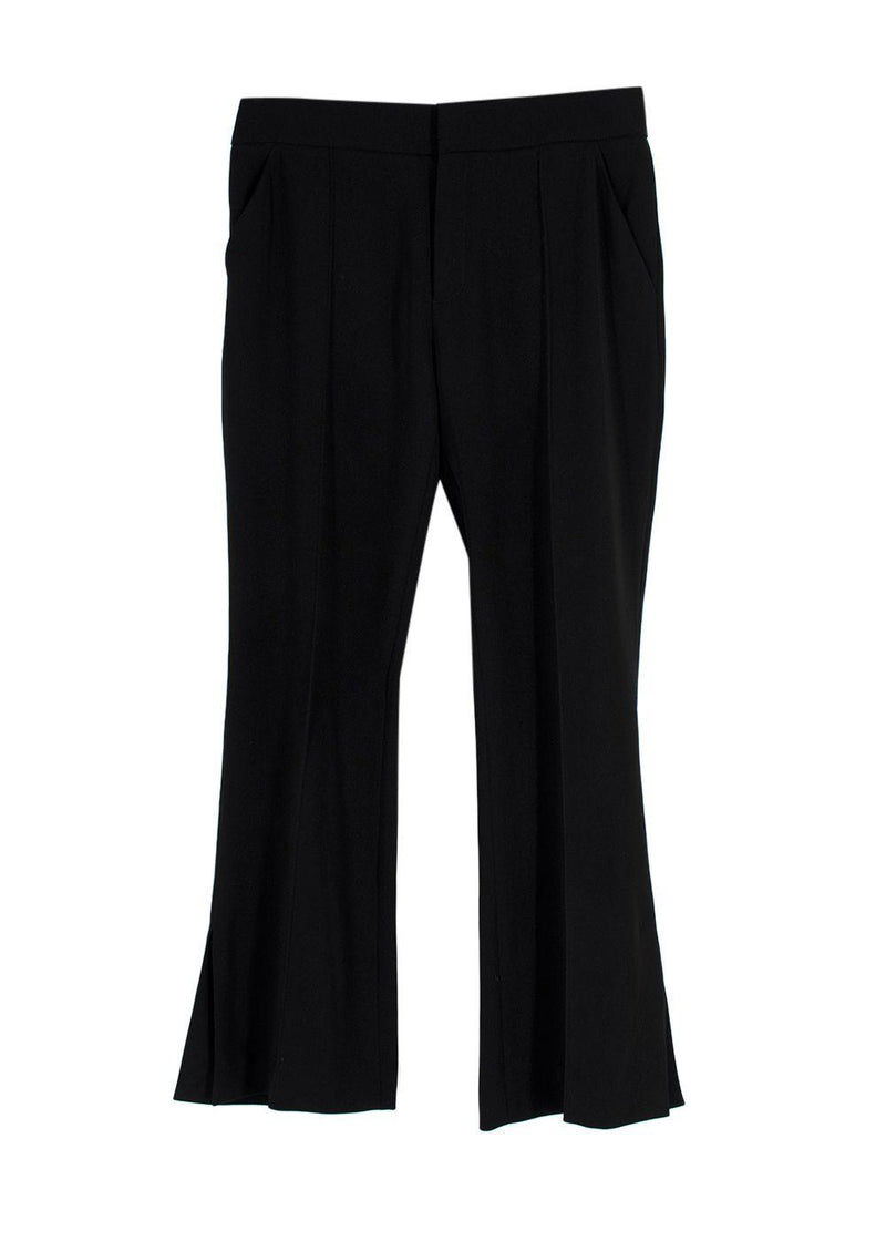 La Mania Black Kick Flare Trousers