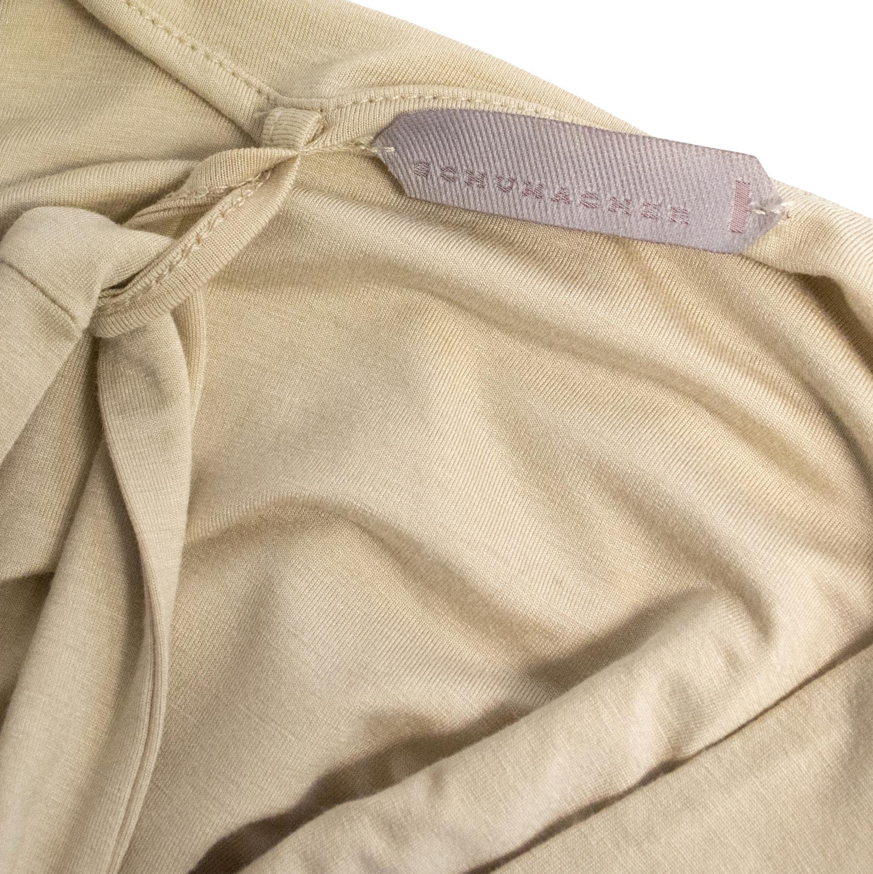 Schumacher beige top with fox fur