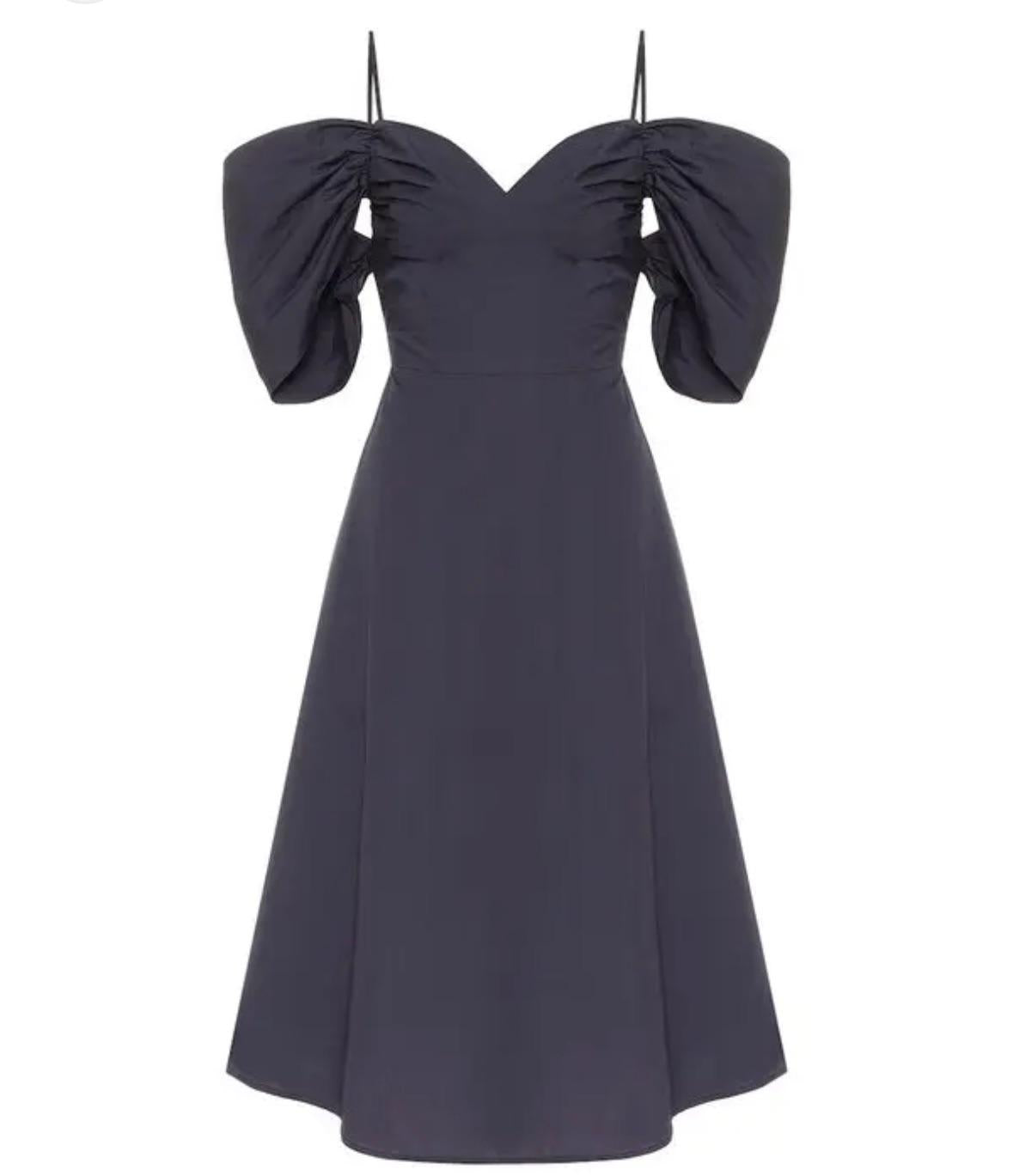 Cult Gaia Black Katalina Off Shoulder Midi Dress
