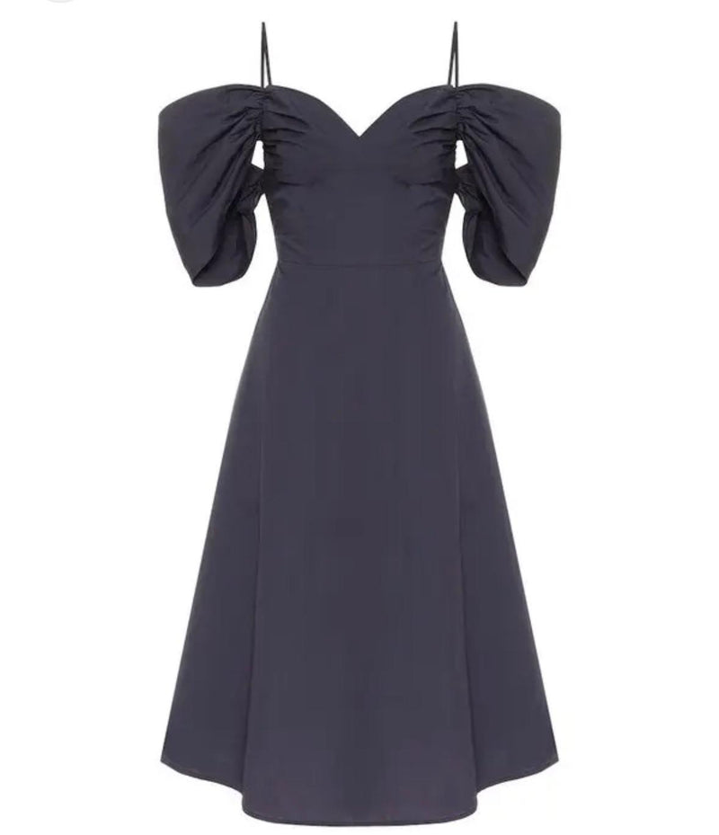 Cult Gaia Black Katalina Off Shoulder Midi Dress