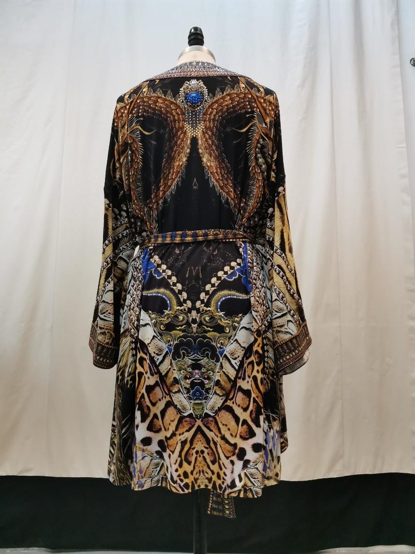 Camilla Printed Silk Zodiac Kimono