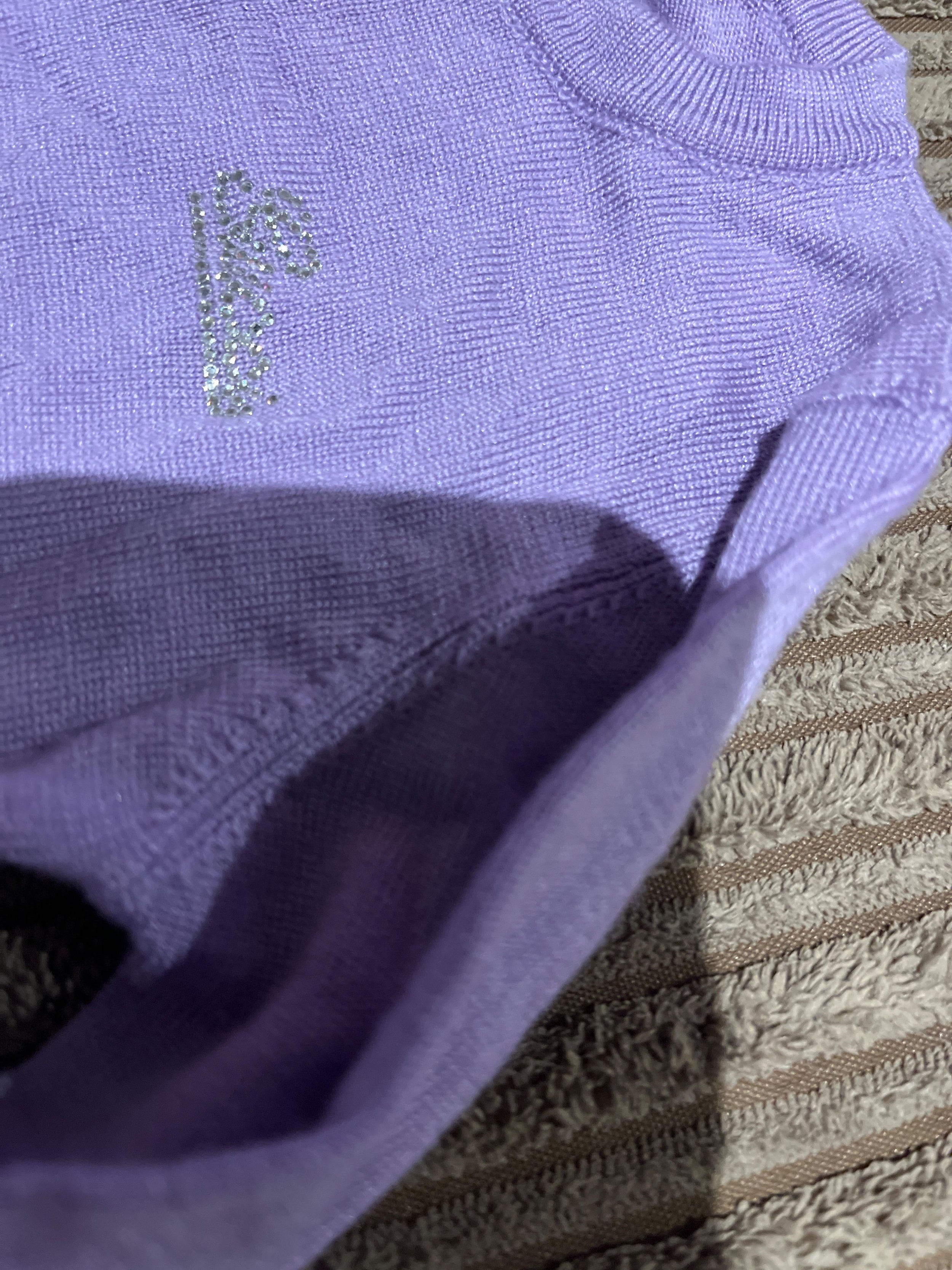 Lilac round neck cardigan