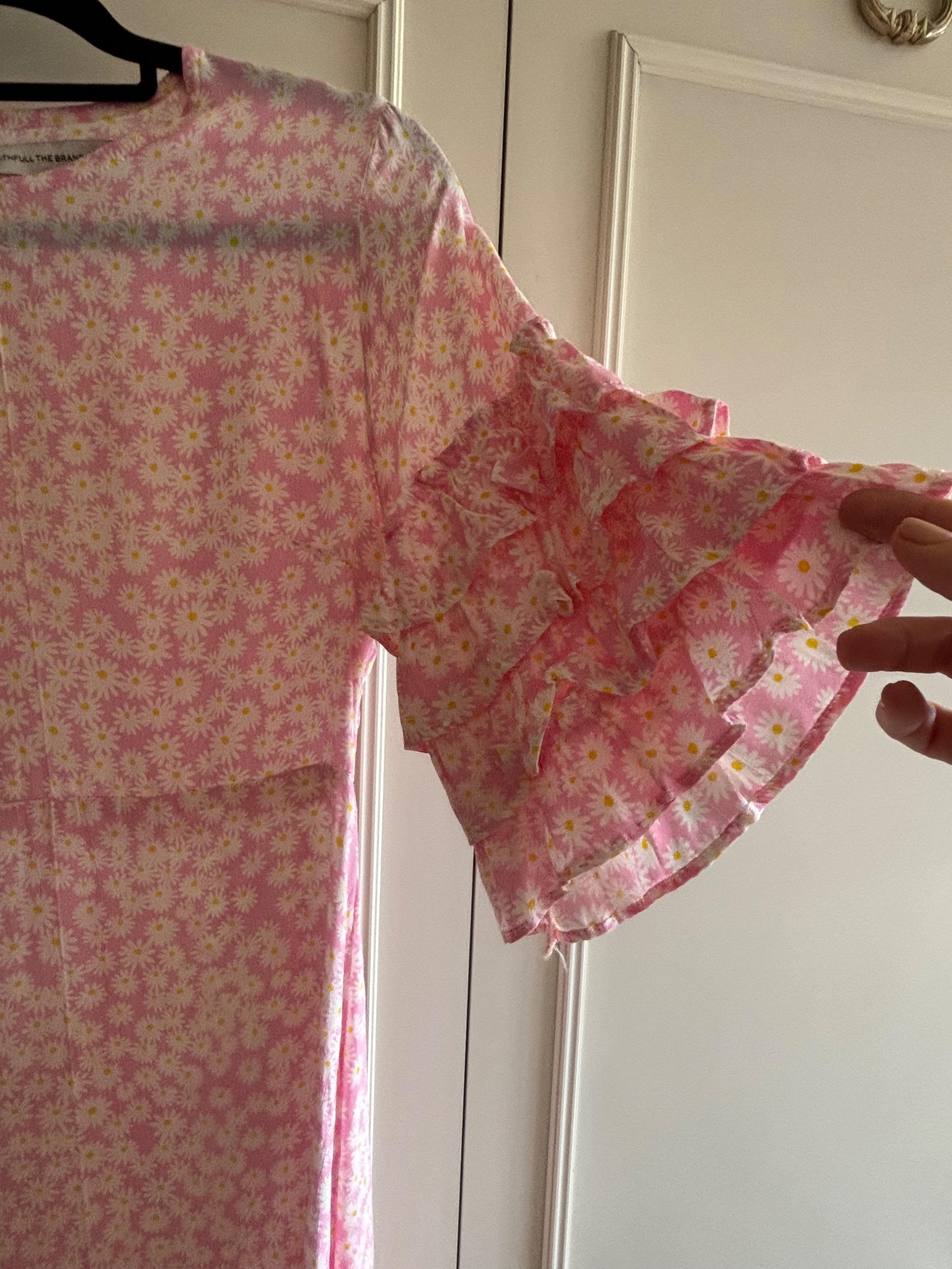 Faithful The Brand  Pink Cotton Mini Dress