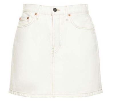 Wardrobe NYC White Denim Mini Skirt