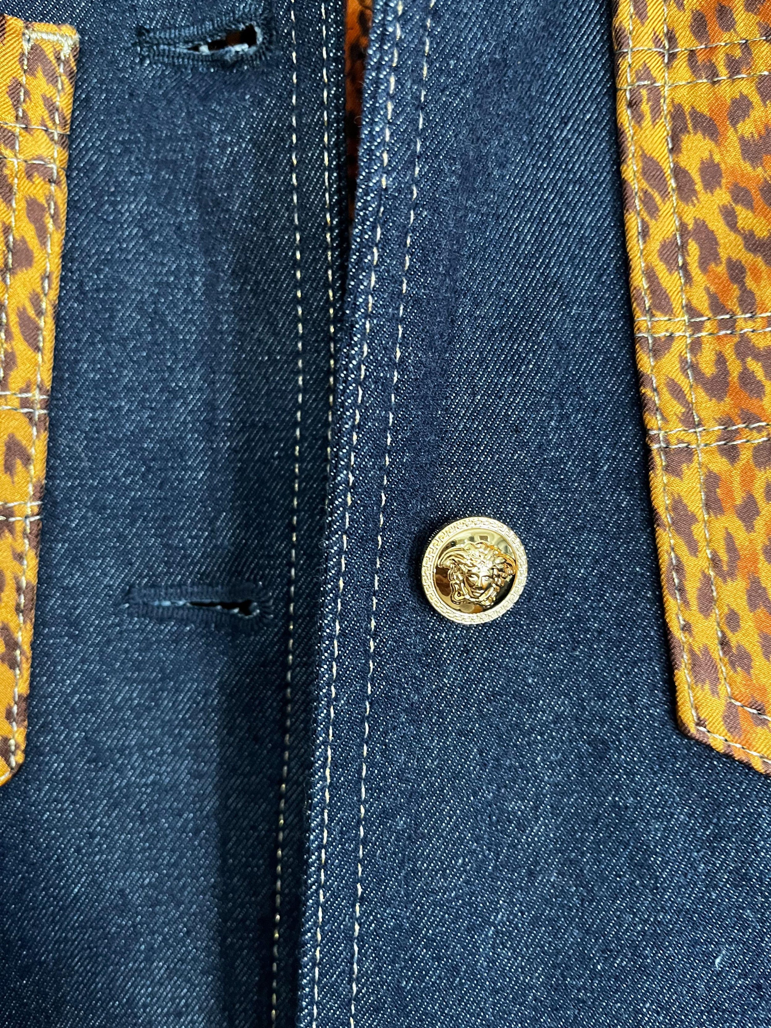 Tribute Denim & Baroque Print Jacket