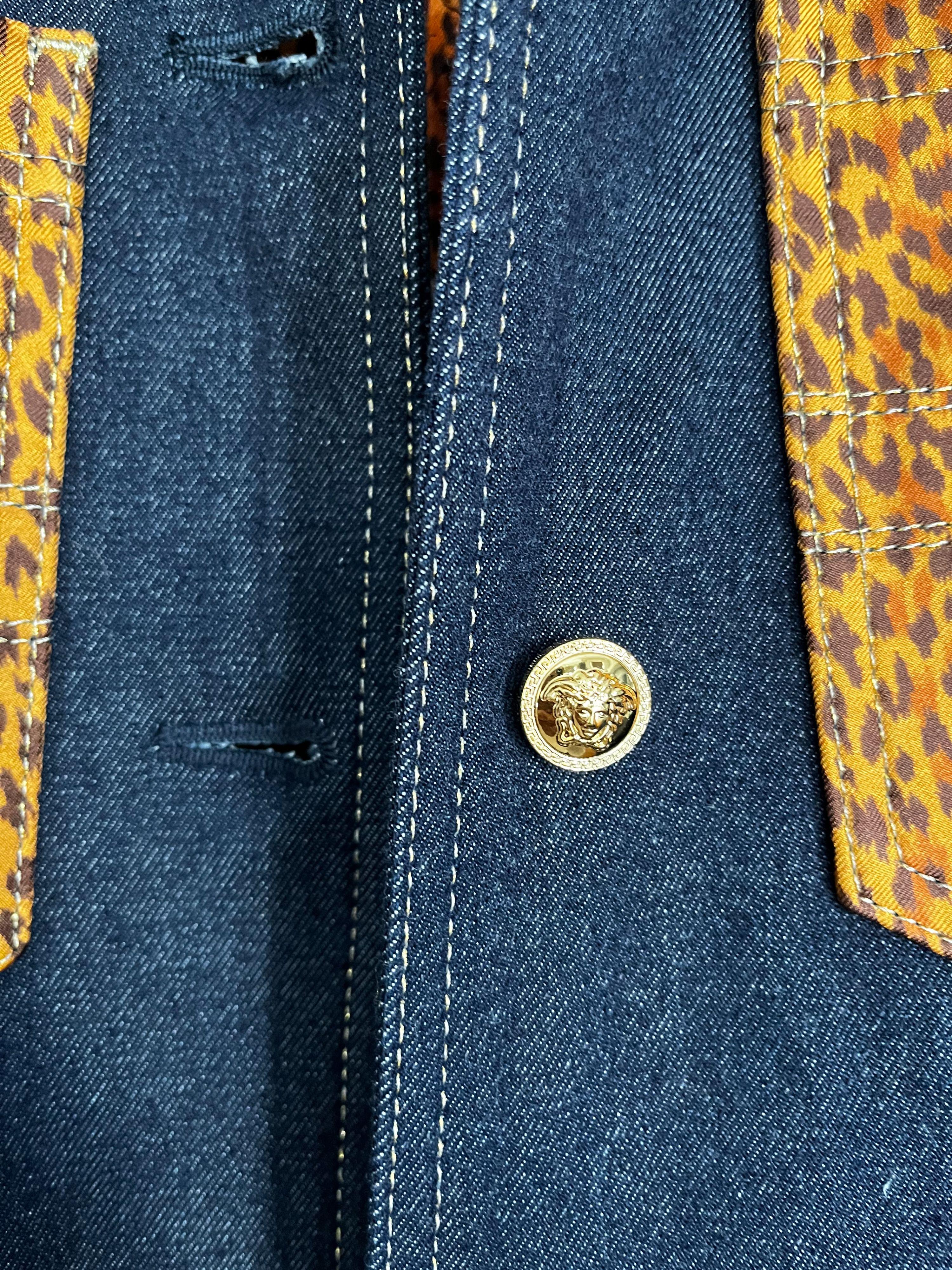 Tribute Denim & Baroque Print Jacket