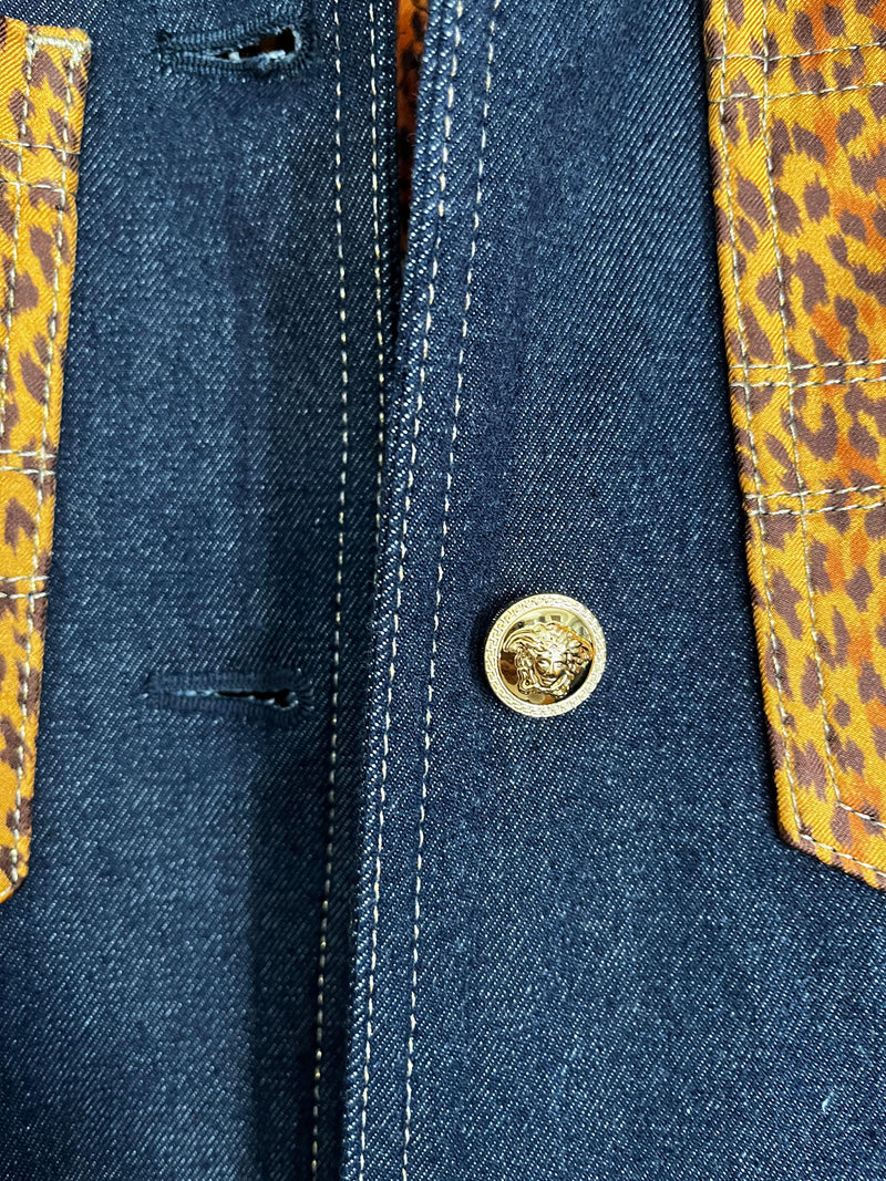 Tribute Denim & Baroque Print Jacket