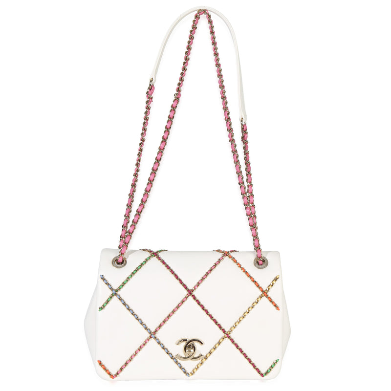 Chanel Lambskin Multicolor Chain Intertwined Small Flap Bag
