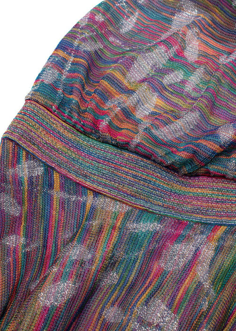 Missoni Multicoloured stretch-silk Halter Neck Dress
