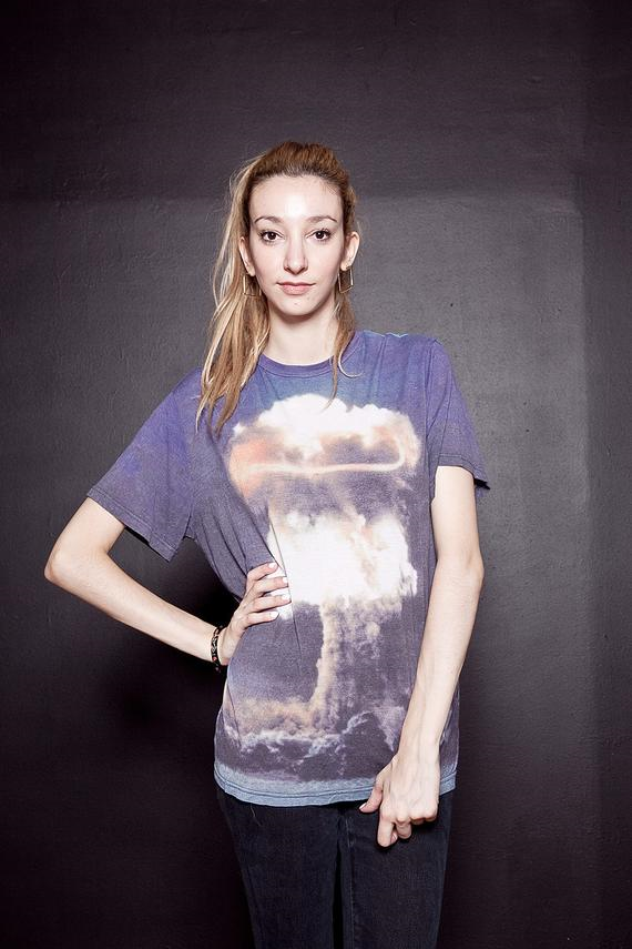 Christopher Kane Blue Atomic Bomb-Print T-shirt