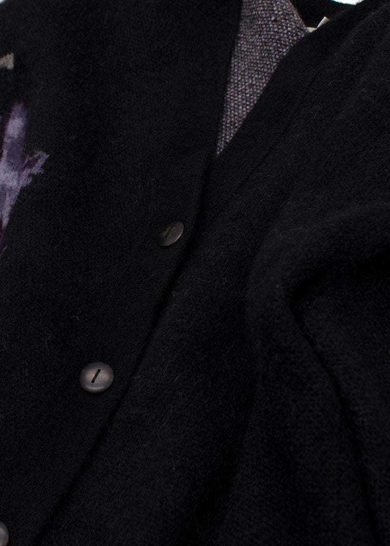Vince Orchid Jacquard Wool, Alpaca & Mohair-Blend Cardigan
