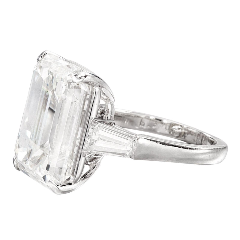 Verde 5ct IGI Certified Lab Grown Emerald Cut Diamond Ring