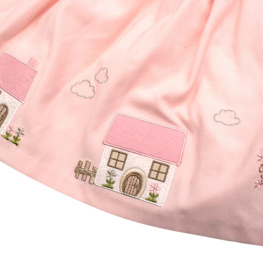 Mayoral Baby Pink House Embroidered Dress