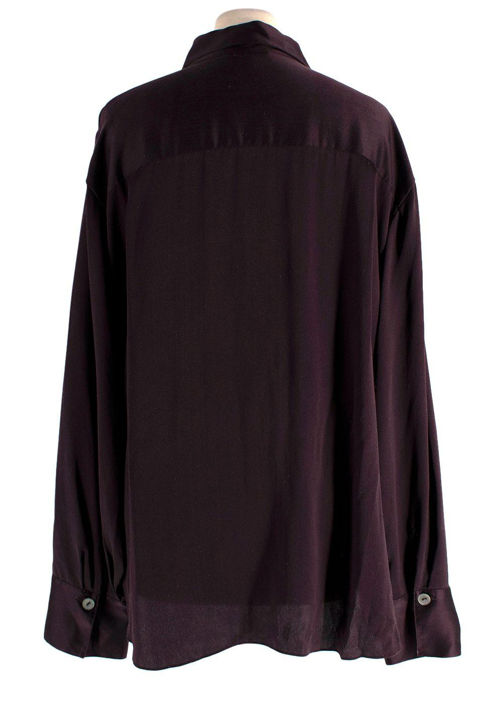 Vince Burgundy Silk Blouse