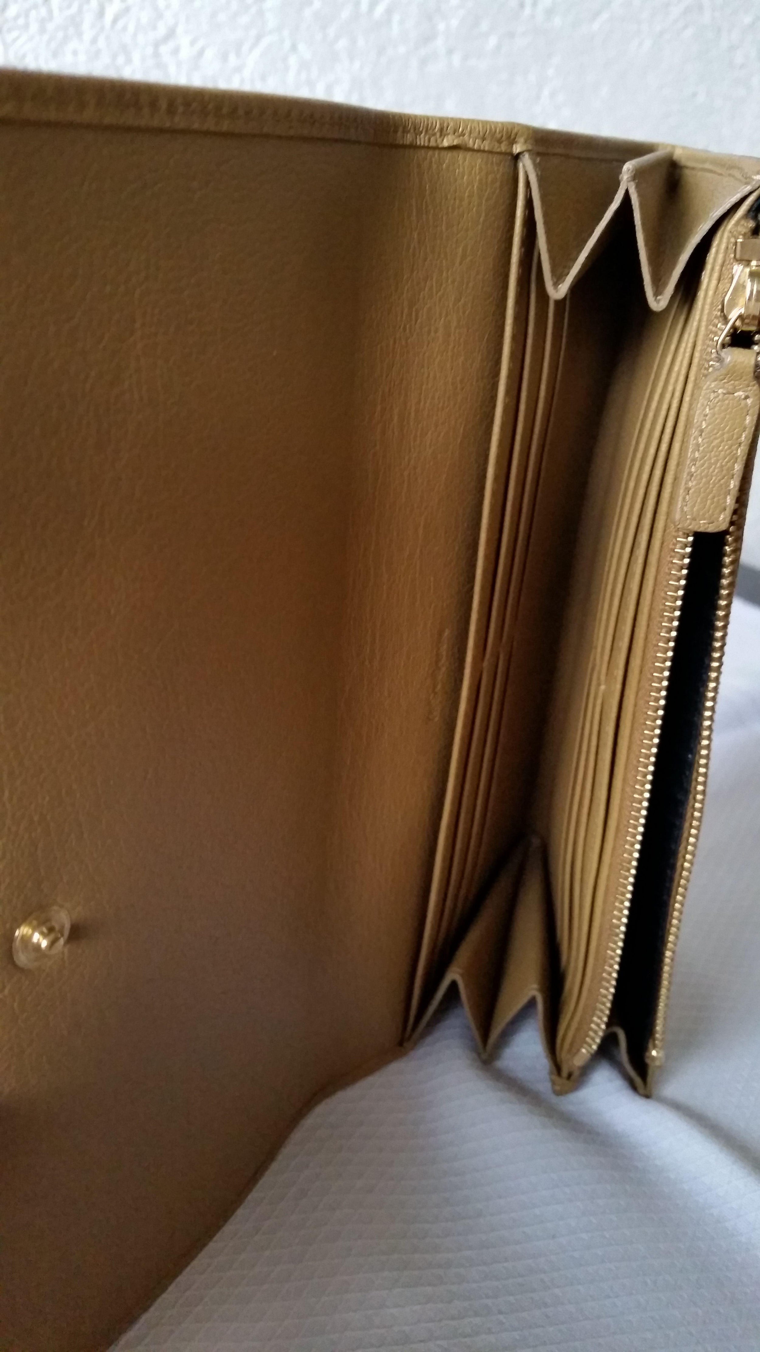 Tan Grained Leather Wallet