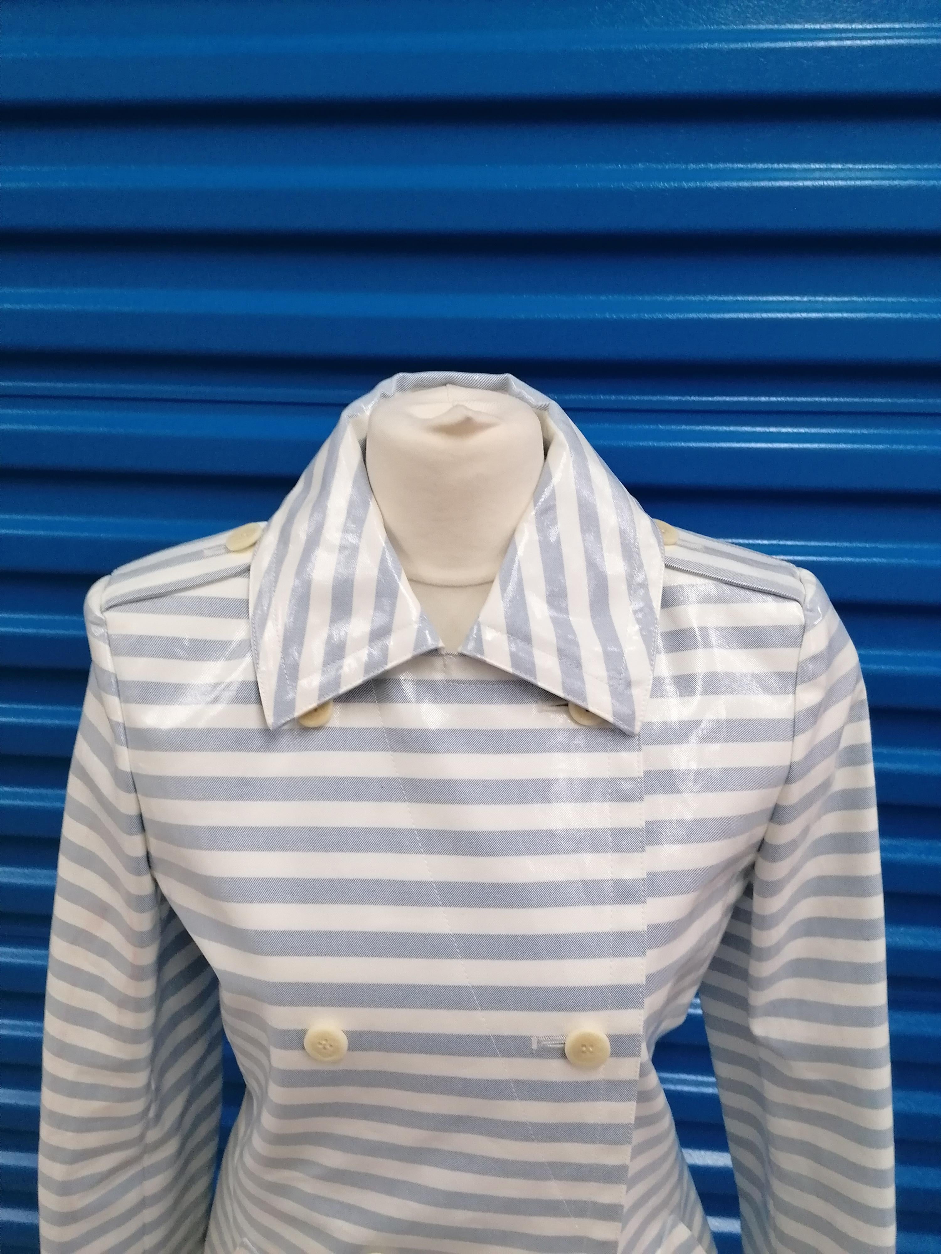 Max Mara Sfilata Striped Double Breasted Coat