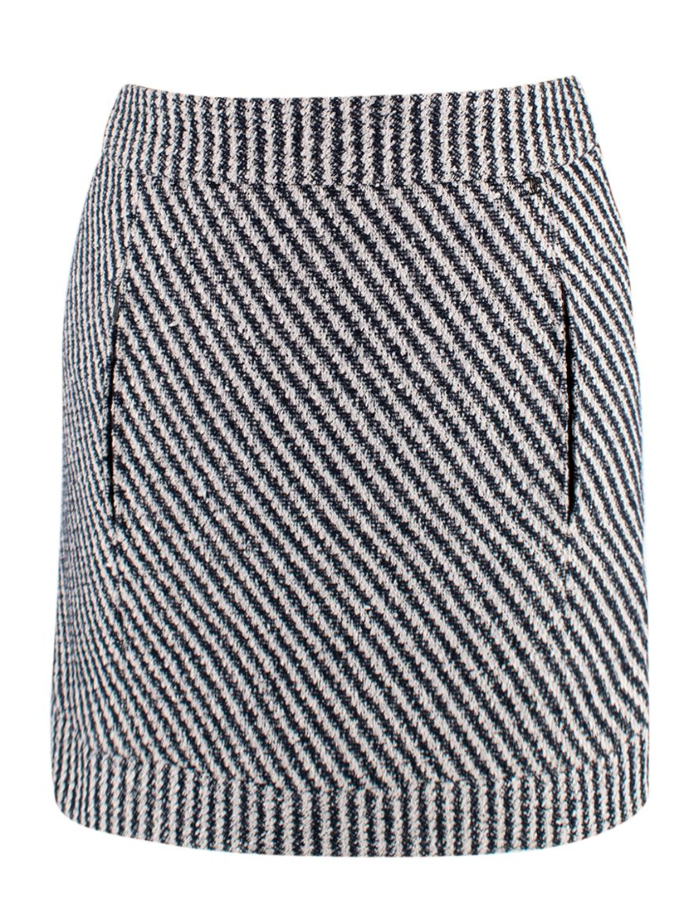 Chanel Black & White Tweed Mini Skirt