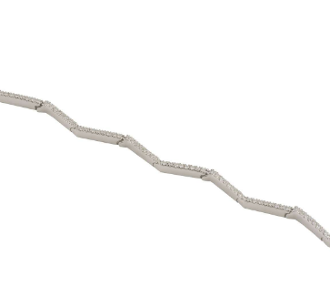 Bespoke White Gold Diamond Line Bracelet