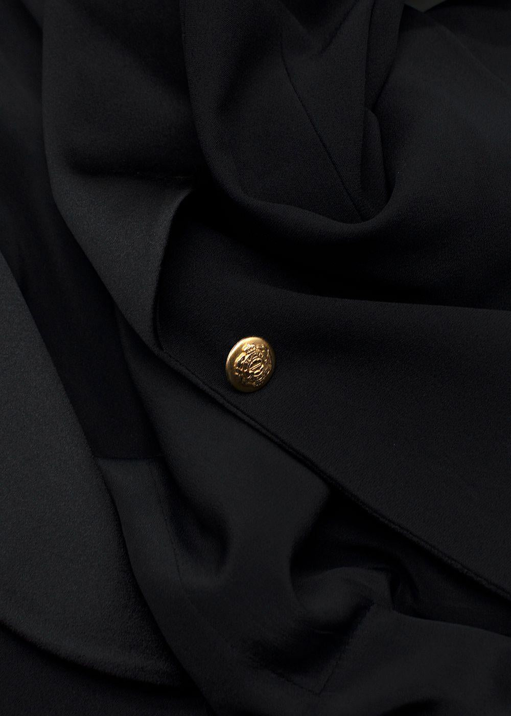 Alexander McQueen Black Blazer with Gold Button Fastening