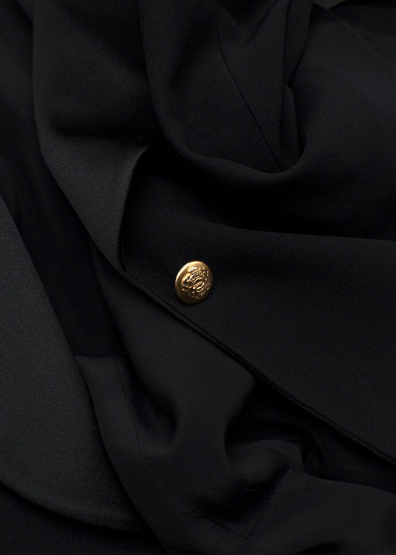 Alexander McQueen Black Blazer with Gold Button Fastening
