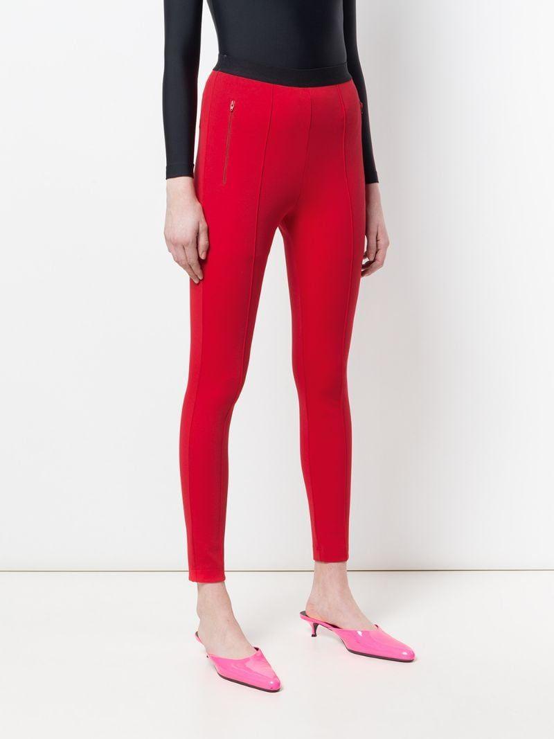 Red Logo Waist Leggings