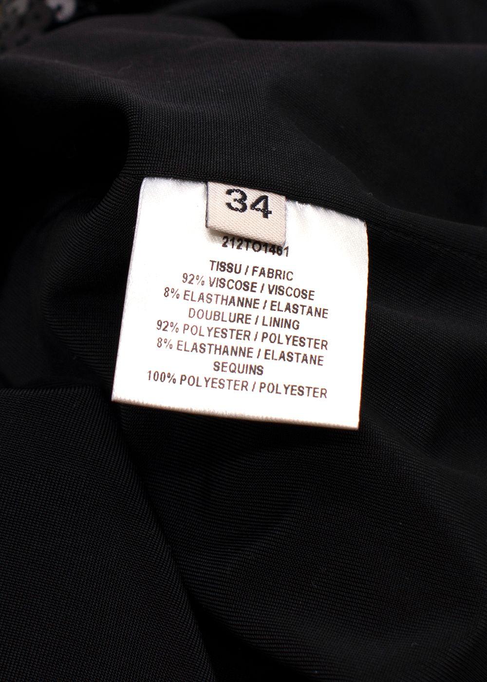 Alexander Vauthier Black Sequin Bandeau Top