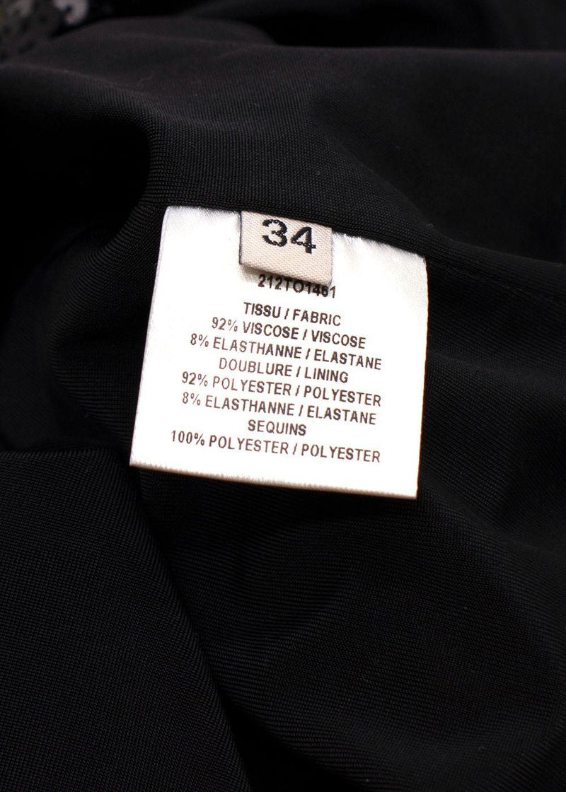 Alexander Vauthier Black Sequin Bandeau Top