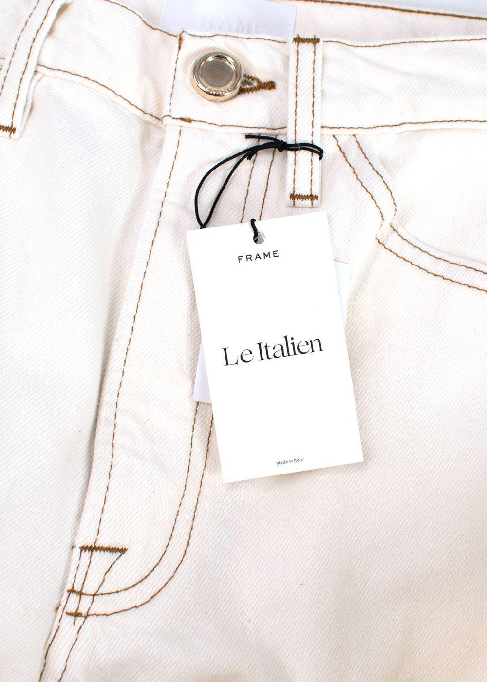 Frame Cream Le Italien Straight Leg Jeans