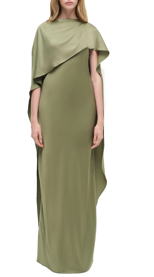 Simkhai Izel Satin Cape Gown