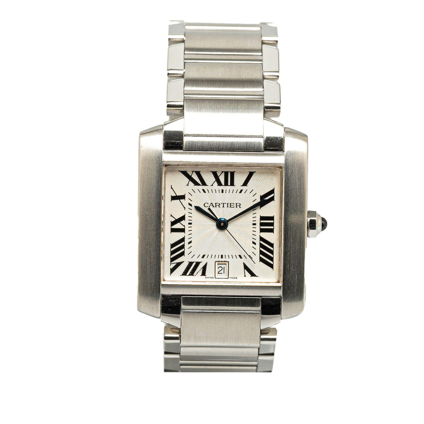 Cartier Stainless Steel Quartz Tank Francaise Watch 28mm