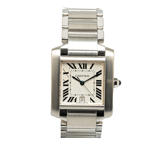 Cartier Stainless Steel Quartz Tank Francaise Watch 28mm
