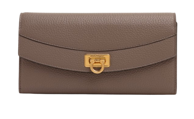 Salvatore Ferragamo Dark Beige Long Wallet