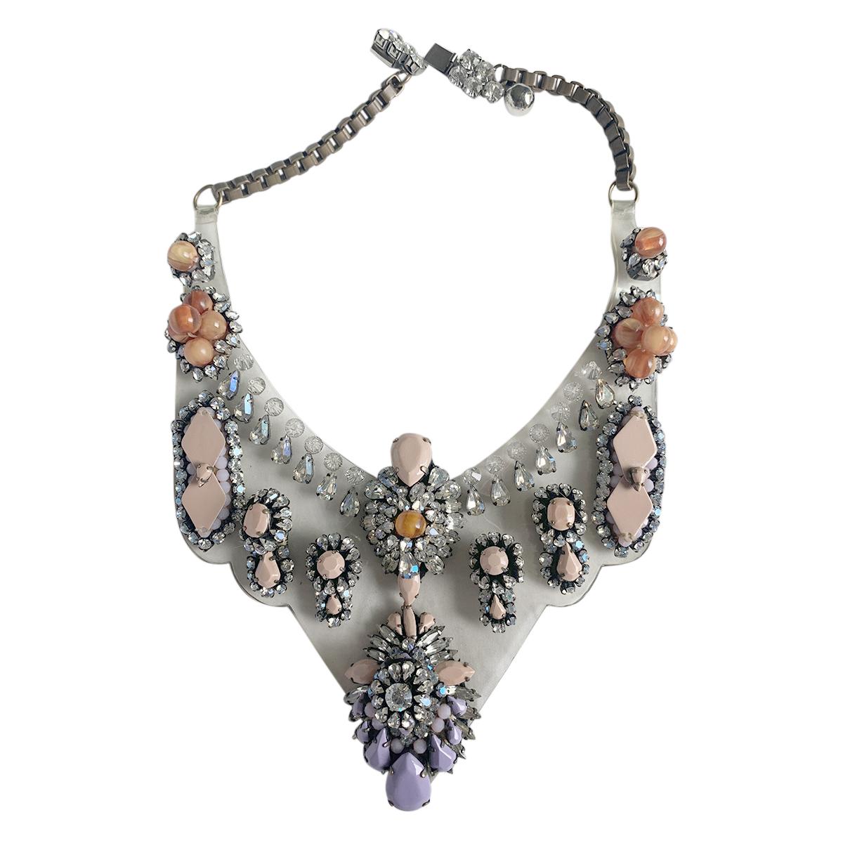 Shourouk Crystal Embellished Bib Necklace