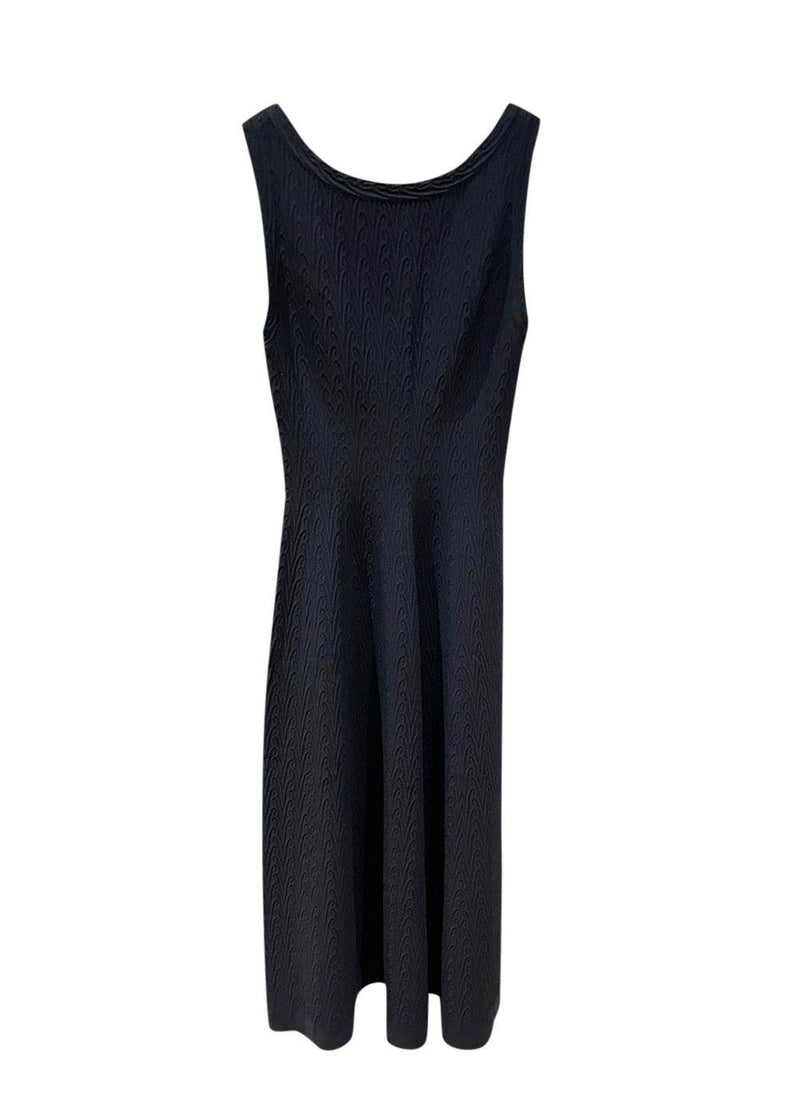 Alaia Black Textured Maxi Dress