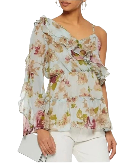 Walter Baker Floral One Shoulder Blouse