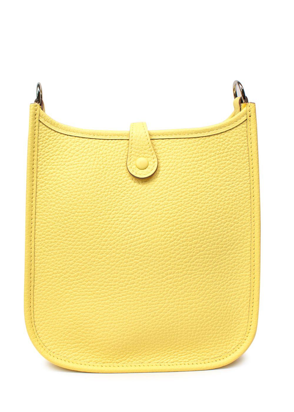 Hermes Mini Evelyn Limoncello with Palladium Hardware