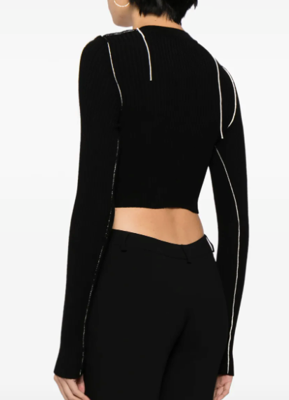 Off-White Ow Logo V-neck Cardigan