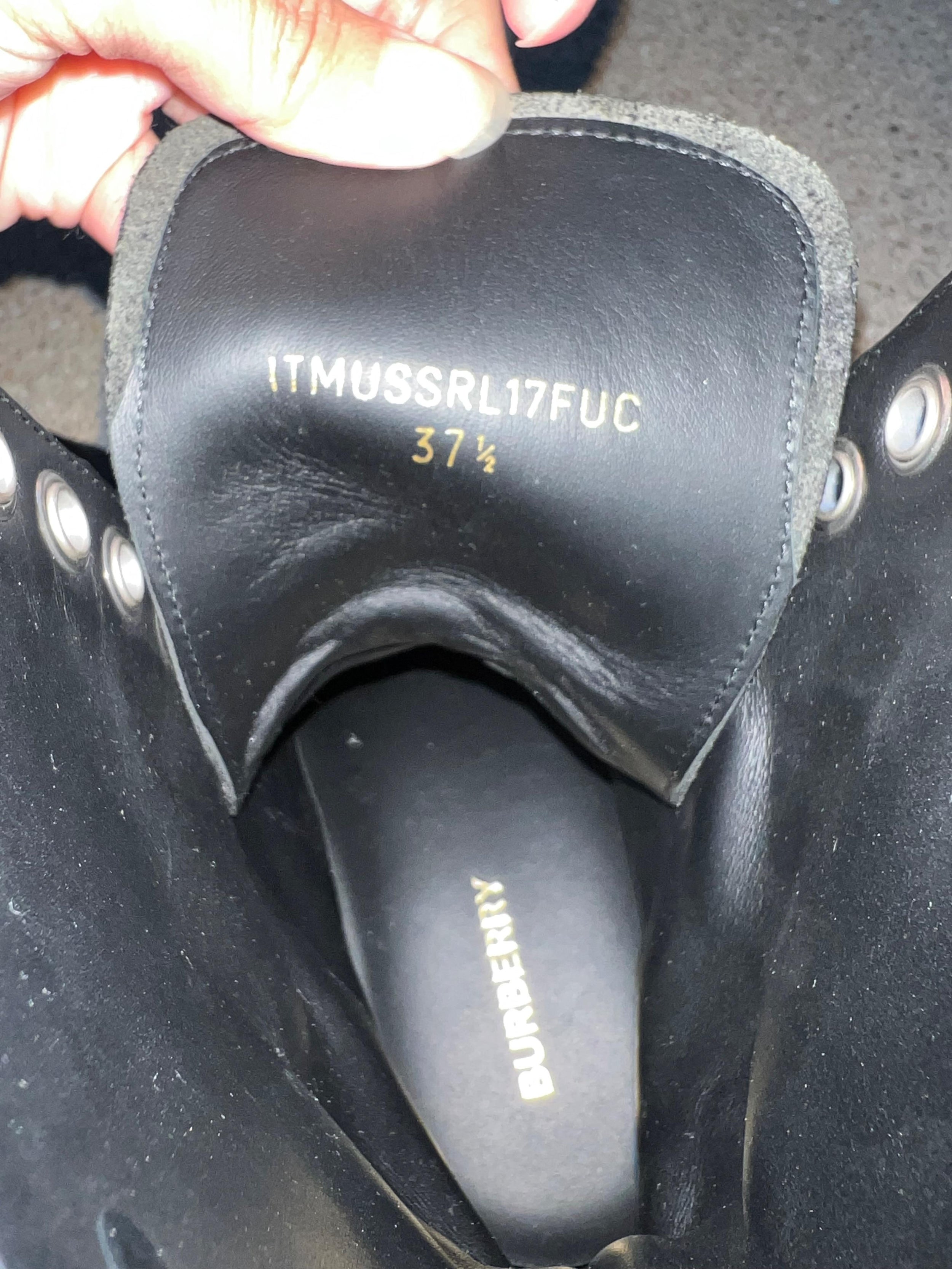 Burberry Black Leather Biker Boots