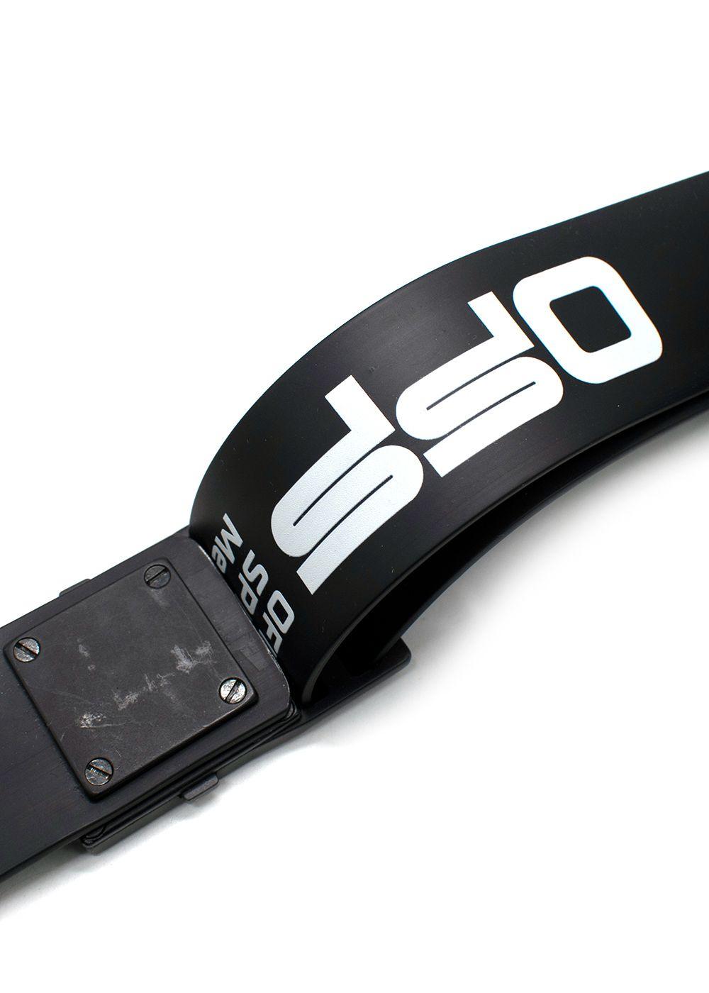 Off-White Black Rubber Logo Buckle Belt