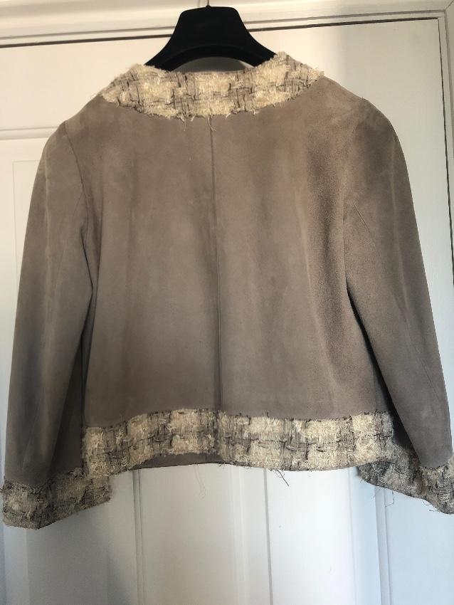 Dolce & Gabbana Lambskin & Tweed Short Jacket