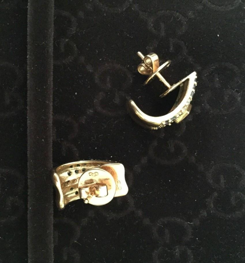 Links of London Pink Sapphire & Diamond Yellow Gold Earrings