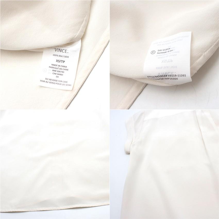 Vince fringe-trimmed silk-crepe shirt