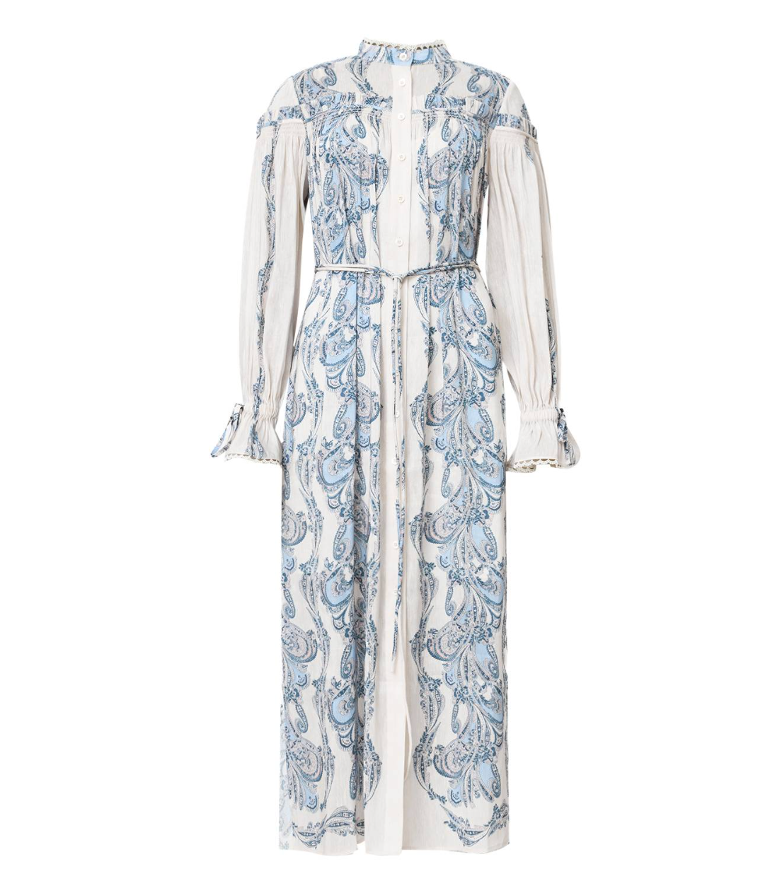 All Saints Delphine Floral Print Midi Shirt Dress