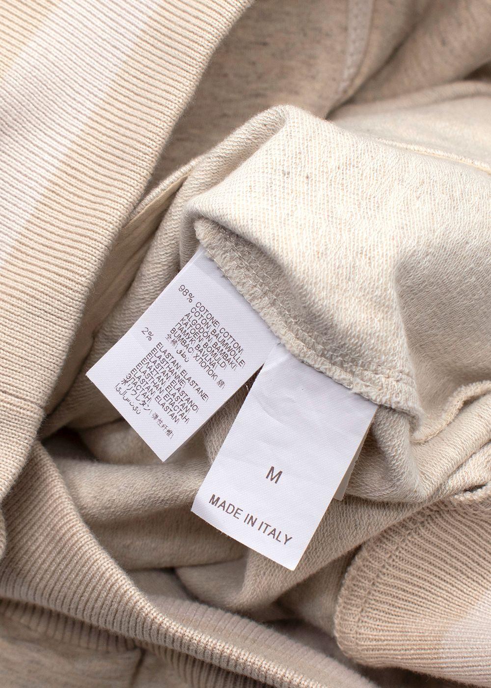 Brunello Cucinelli Beige Knit Sleeve Jersey Bomber Jacket
