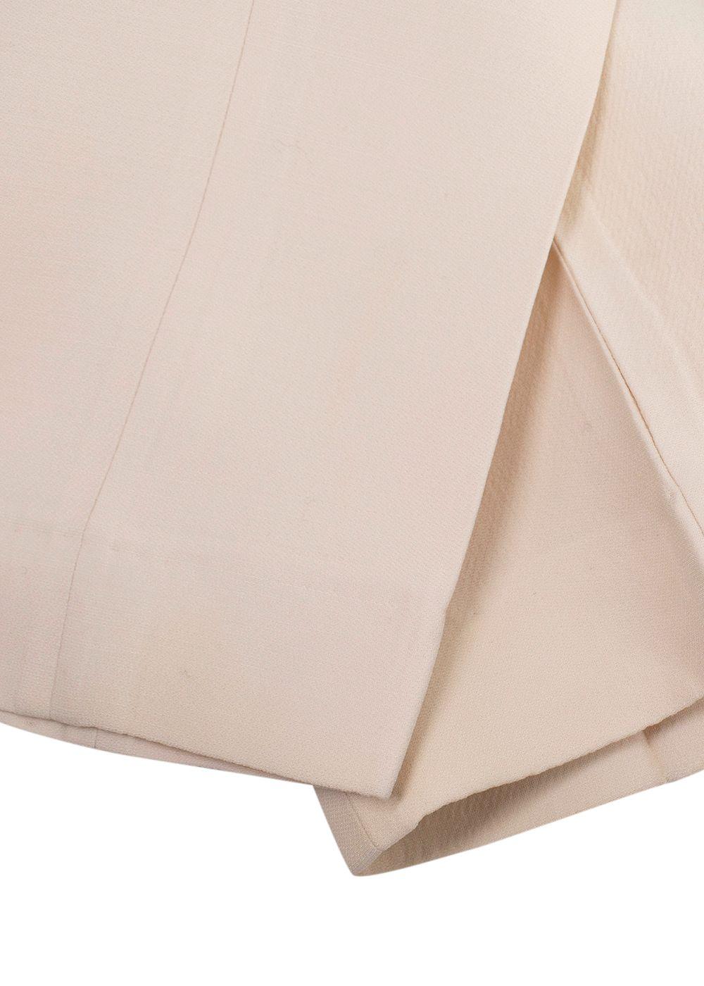 Valentino Cream Tailored Cropped Trousers