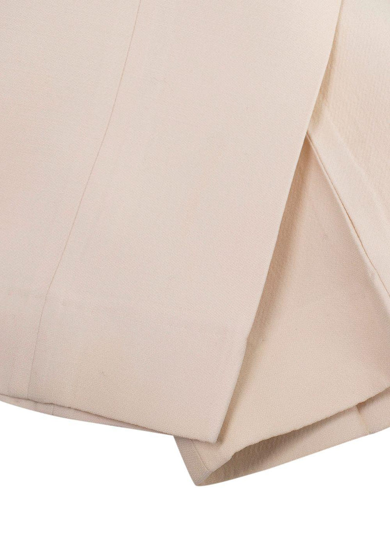 Valentino Cream Tailored Cropped Trousers