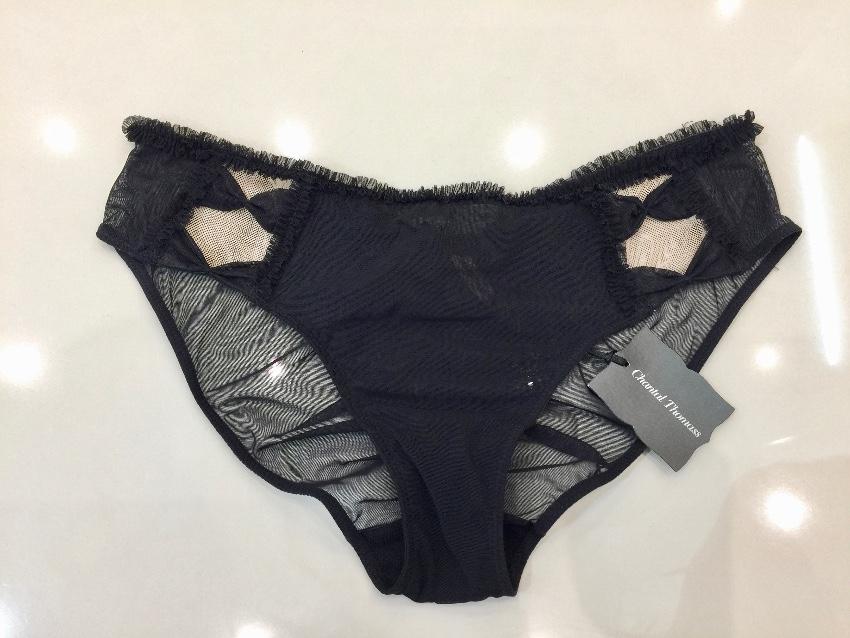 Chantal Thomass Couture Black Bow Pad Bra & Brief Set