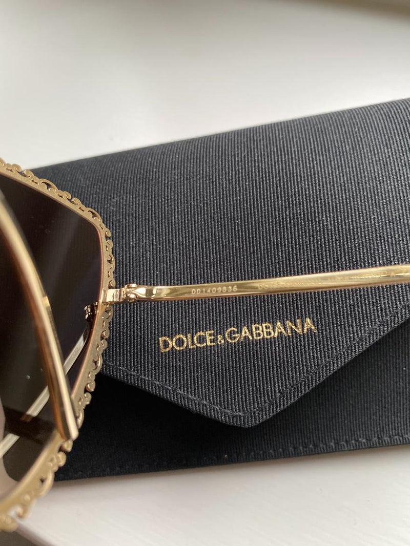 Dolce & Gabbana Filigree Baroque Oversize Sunglasses